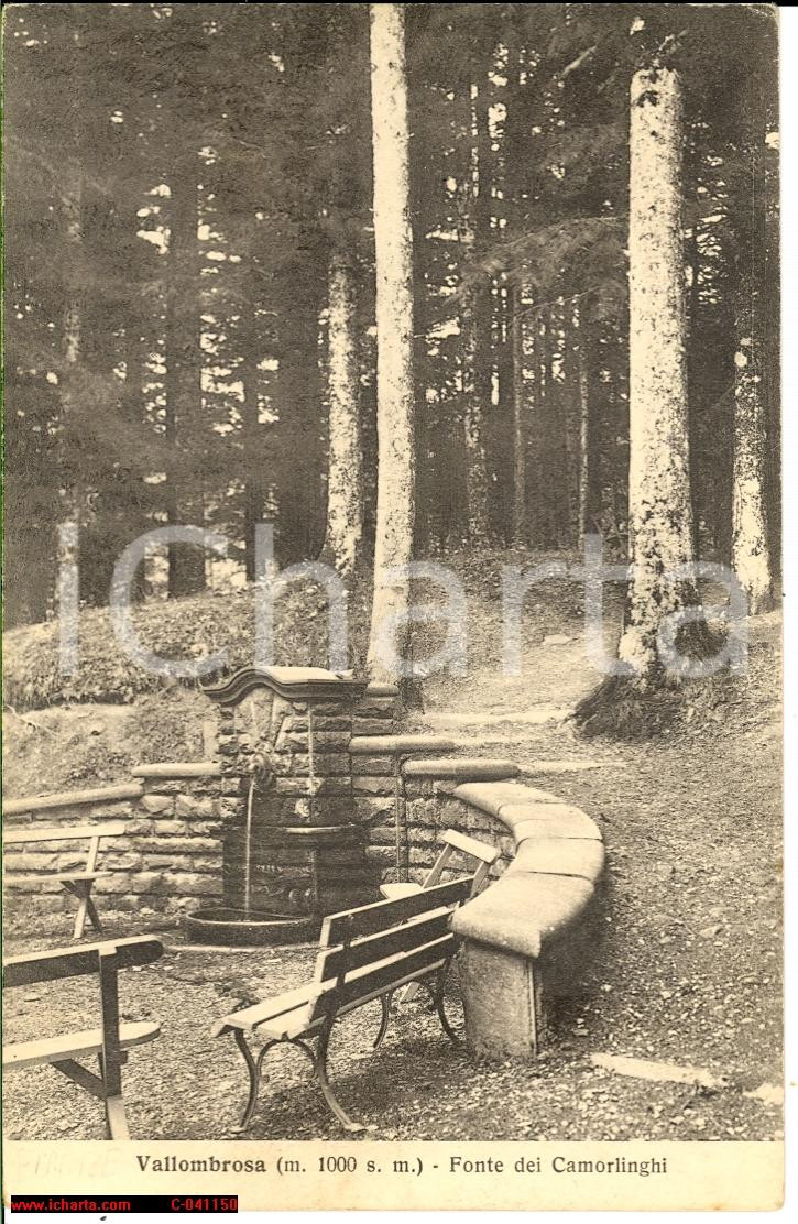 Cartolina originale da collezione 1936 VALLOMBROSA FI Fonte dei CAMORLINGHI Cartolina postale 1