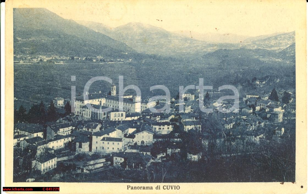 Cartolina originale da collezione 1928 CUVIO (VA) Panorama VALCUVIA Cartolina FP VG 1