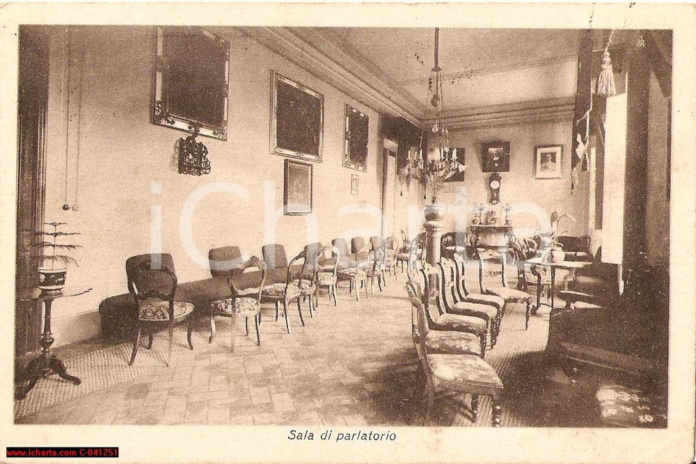 Cartolina originale da collezione 1927 FIRENZE Sala parlatorio Convitto MANTELLATE FP VG 1