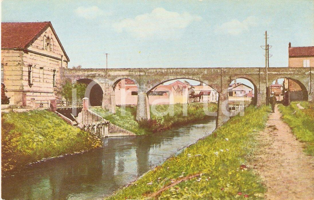 Cartolina originale da collezione 1925 CASALE MONFERRATO (AL) canale LANZA FP NV 1