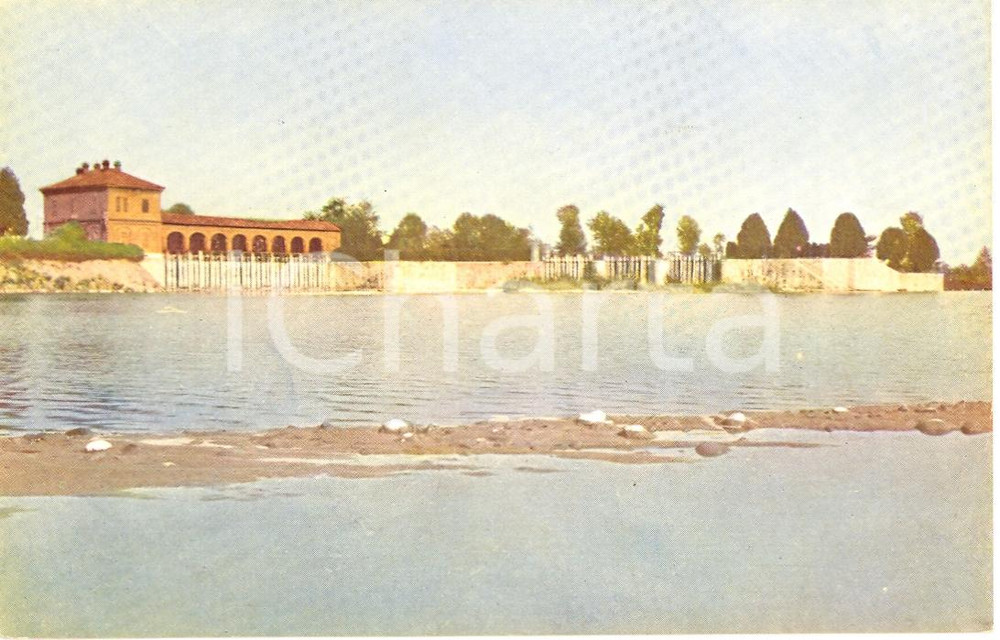 Cartolina originale da collezione 1925 SALUGGIA VC edificio derivazione canale FARINI 1