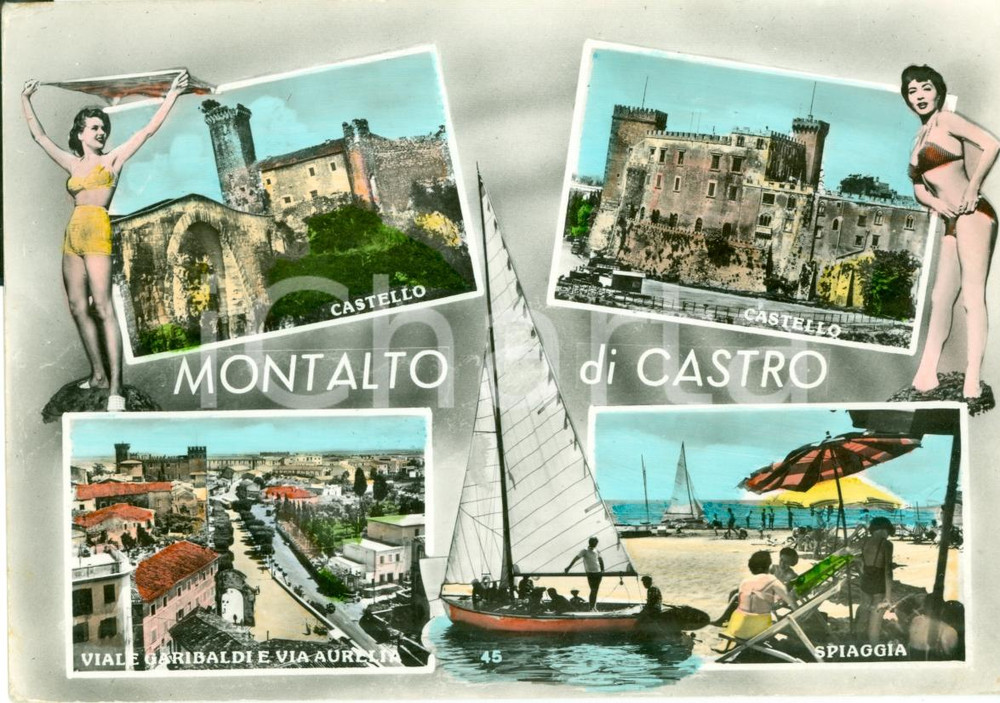 Cartolina originale da collezione 1965 ca MONTALTO DI CASTRO VT Vedutine Pionier Etrusco 1