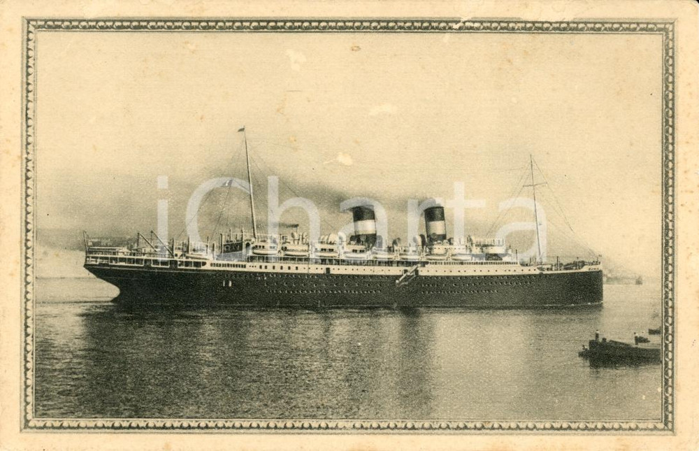 Cartolina originale da collezione 1920 ca NAVIGAZIONE GEN. ITALIANA La nave ROMA FP NV 1