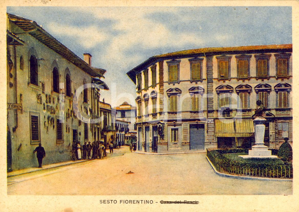 Cartolina originale da collezione 1945 SESTO FIORENTINO FI La Casa del Fascio ILLUSTRATA 1