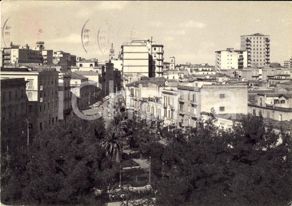 Cartolina originale da collezione 1970 FOGGIA Veduta parziale cittÃ  Tavola calda GIOLLI 1