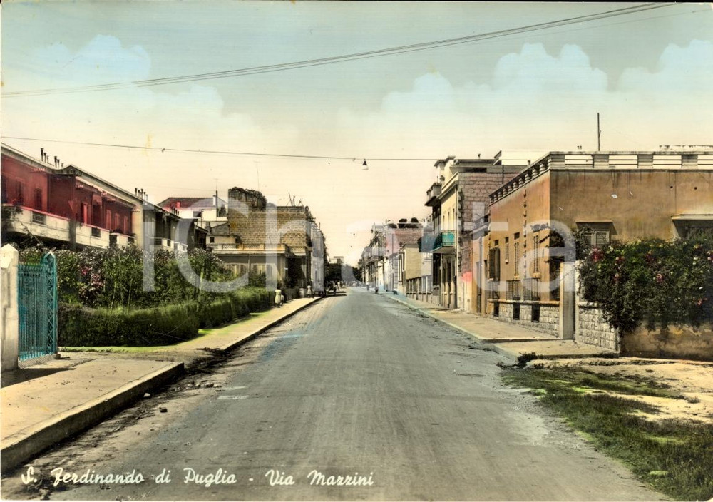 Cartolina originale da collezione 1962 SAN FERDINANDO DI PUGLIA FG Veduta via MAZZINI 1