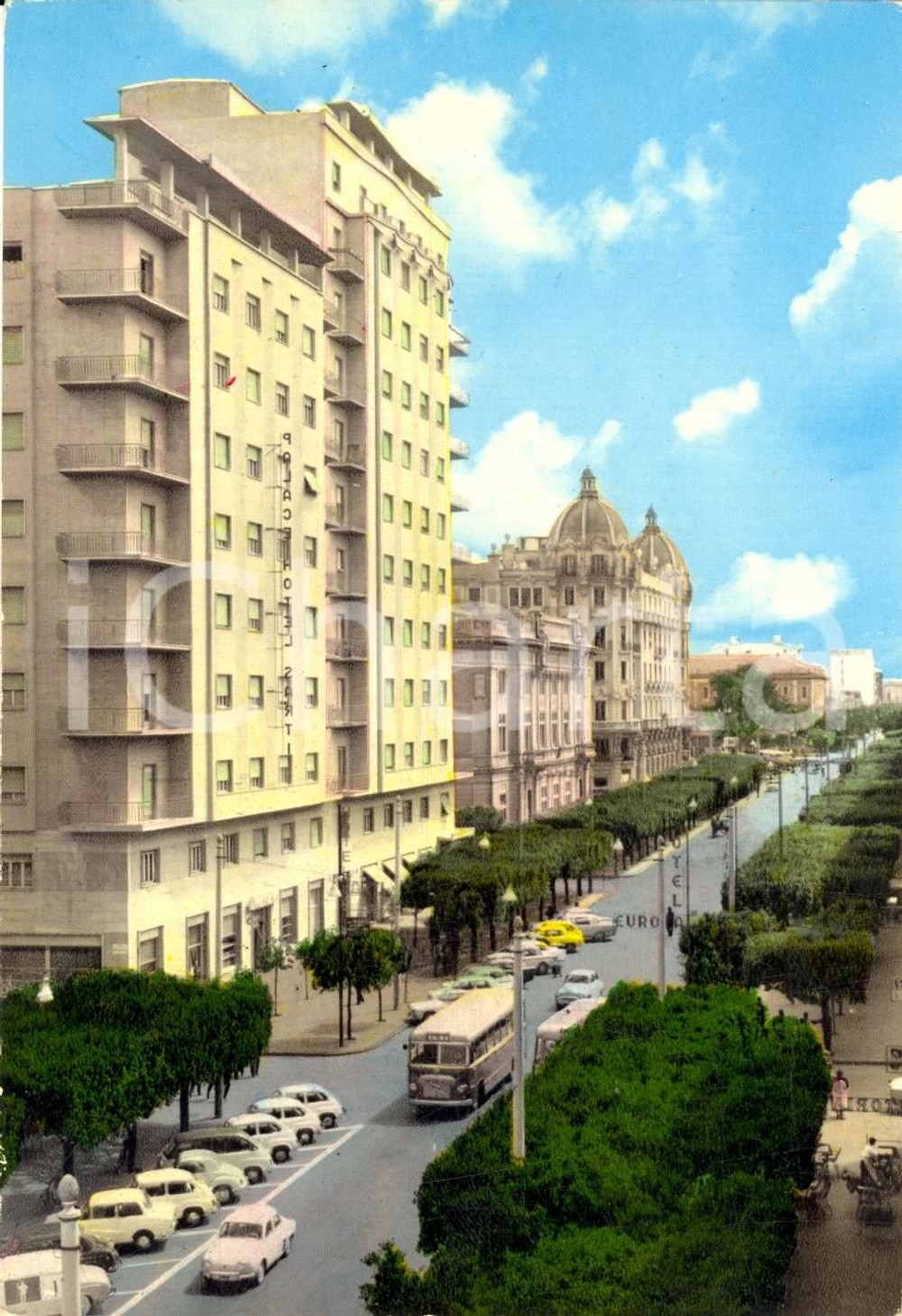 Cartolina originale da collezione 1962 FOGGIA Palace Hotel SARTI in viale XXIV Maggio FG 1