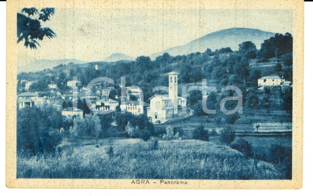 Cartolina originale da collezione 1944 AGRA (VA) Panorama del paese Cartolina FP VG 1