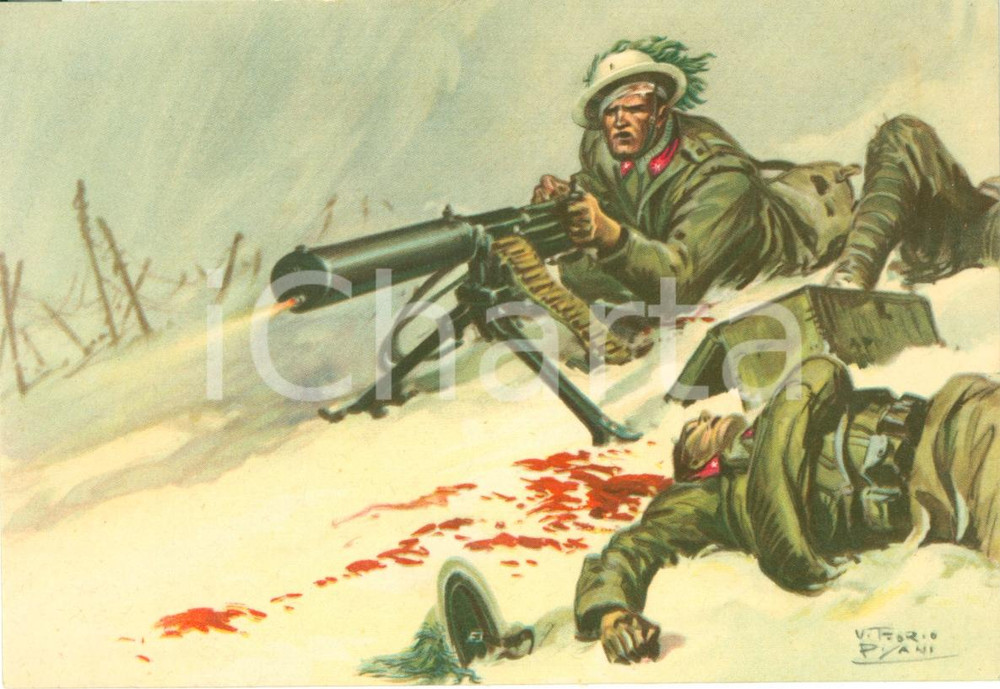 Cartolina originale da collezione 1936 I° CENTENARIO BERSAGLIERI Illustr. Vittorio PISANI Cartolina 1 1