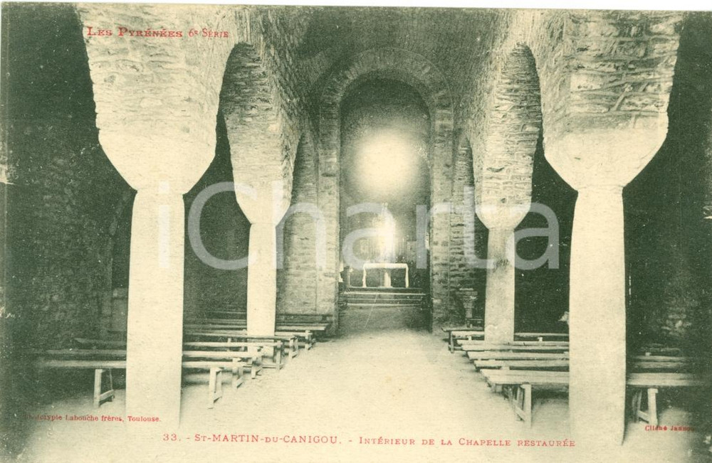 Cartolina originale da collezione 1920 circa CASTEIL F Cappella STMARTINDUCANIGOU Cartolina FP NV 1