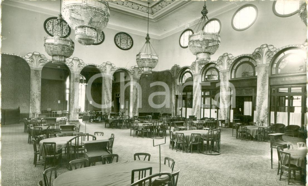 Cartolina originale da collezione 1970 VICHY (F) La sala del BACCARAT al Grand Casino FP VG Salon Automobile Lyon 1