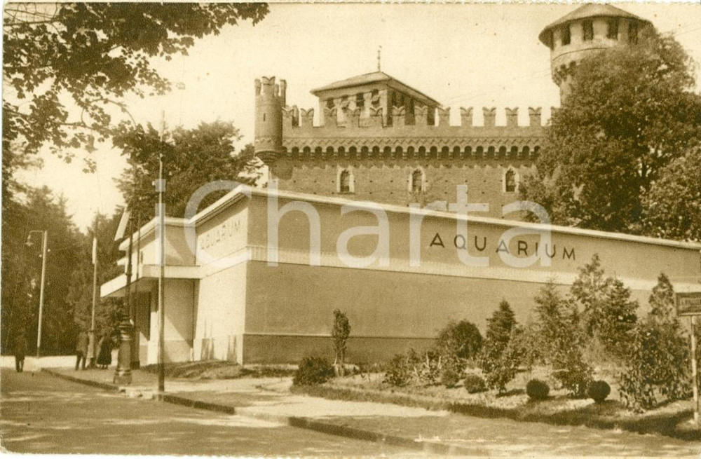 Cartolina originale da collezione 1928 TORINO L Aquarium all Esposizione Cartolina FP NV 1