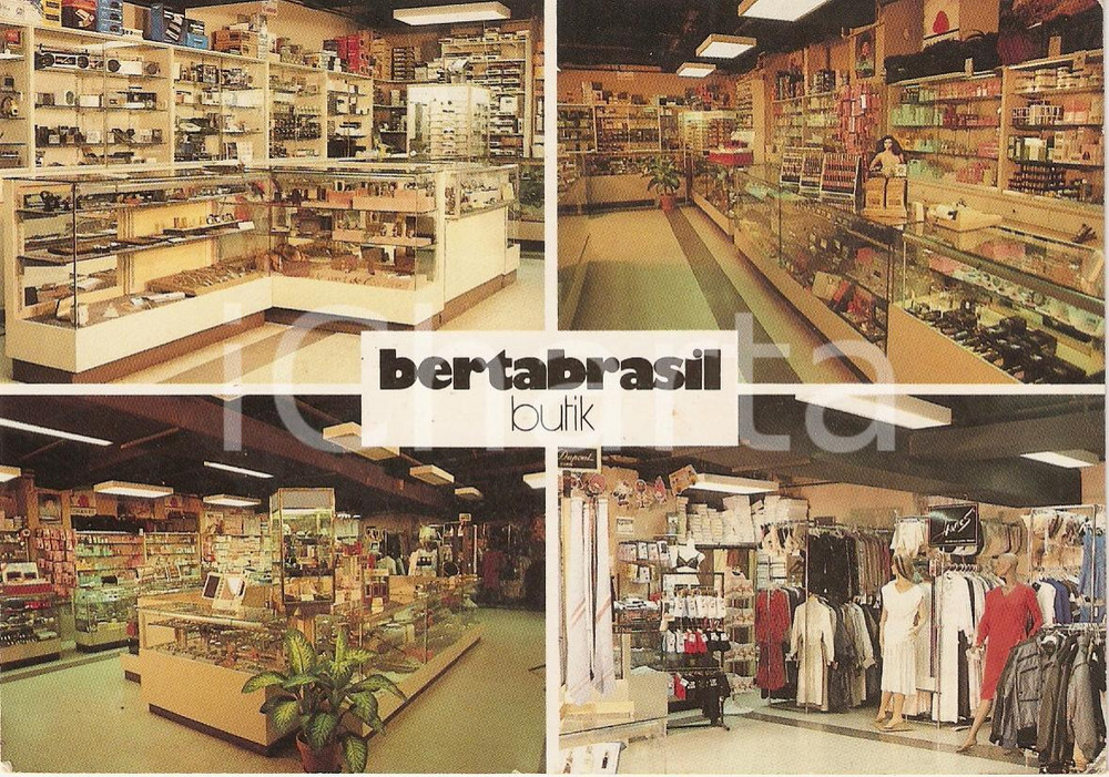 Cartolina originale da collezione 1975 ca NEW YORK USA Cartolina BERTABRASIL BUTIK Pubblicitaria FG NV 1