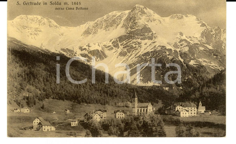 Cartolina originale da collezione 1939 SANTA GERTRUDE IN SOLDA (BZ) Veduta Cima BELTOVO FP VG 1
