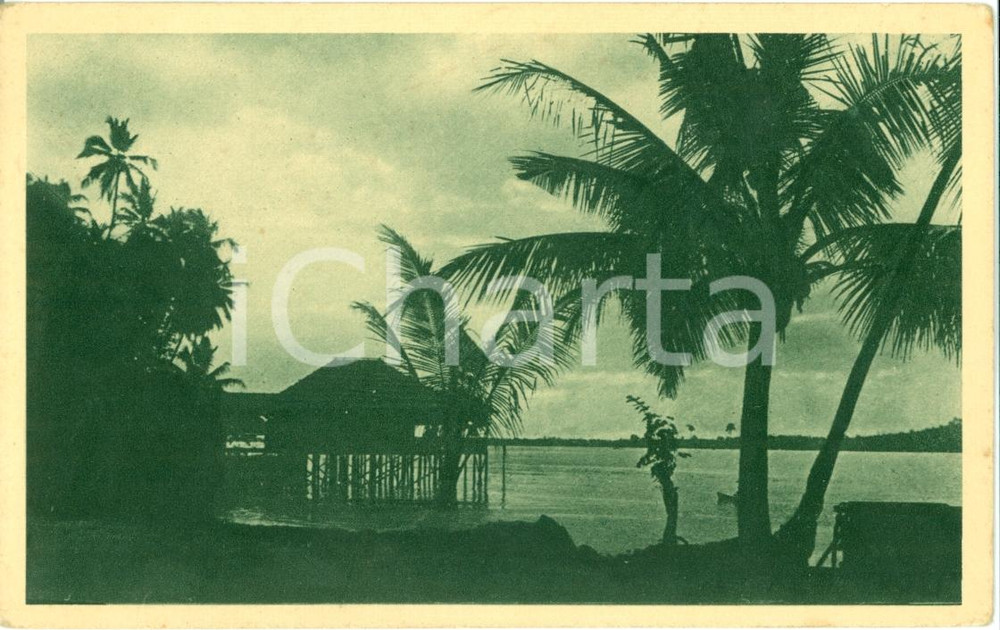Cartolina originale da collezione 1935 ca INDIA Panorama del golfo *Cartolina FP NV 1
