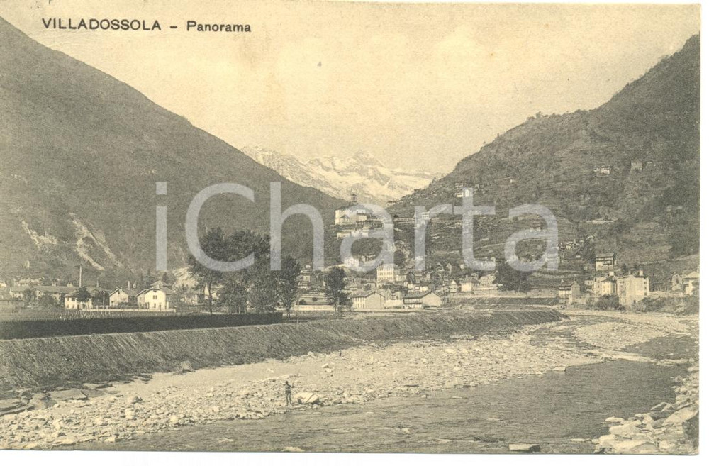Cartolina originale da collezione 1915 ca VILLADOSSOLA VB Panorama del paese Cartolina postale FP VG 1