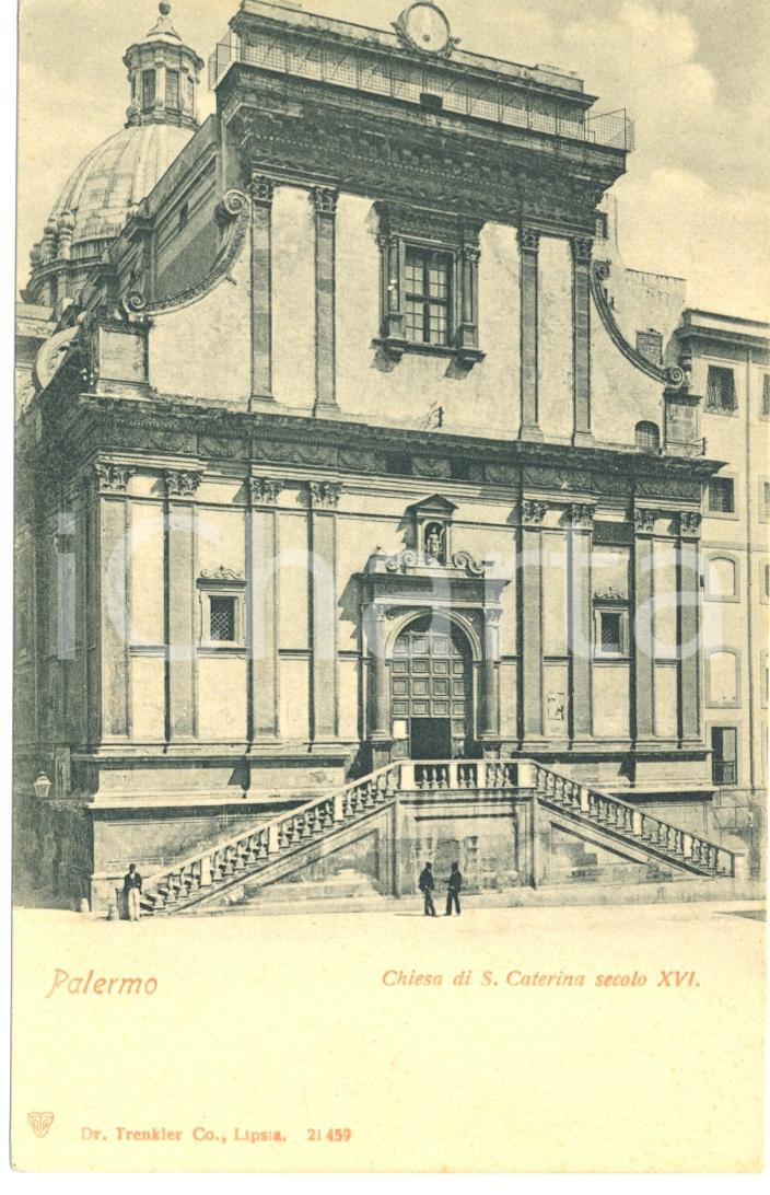 Cartolina originale da collezione 1900 ca PALERMO Chiesa di S.CATERINA secolo XVI Cartolina FP NV 1