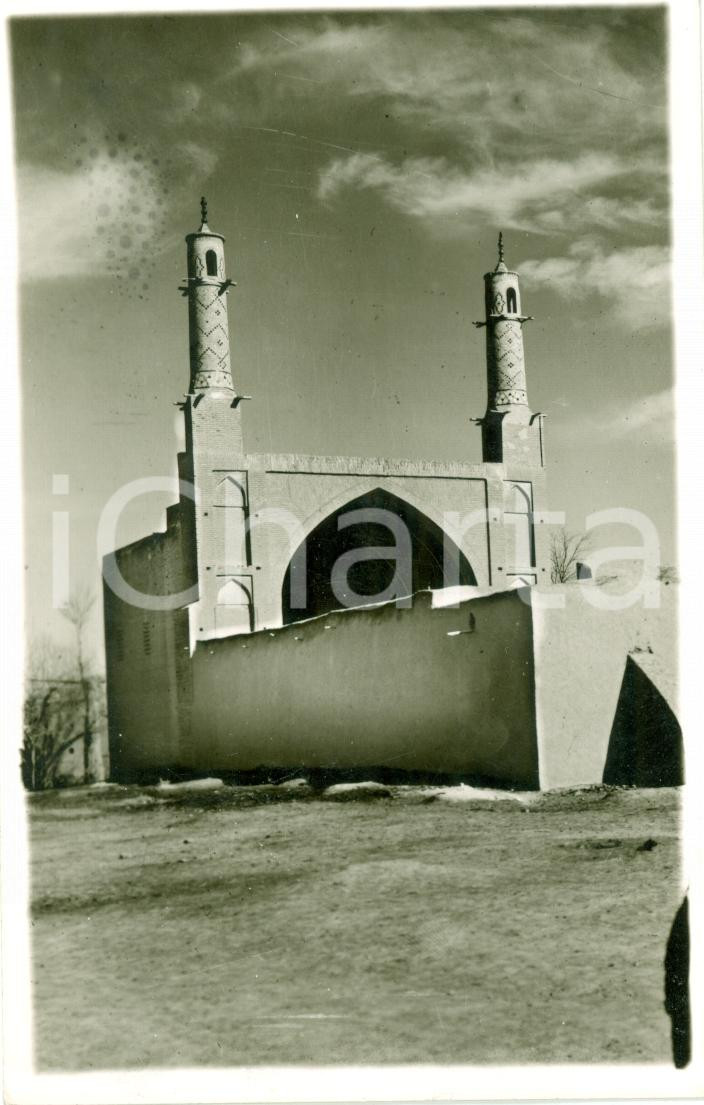 Cartolina originale da collezione 1940 ca ISFAHAN (IRAN) i minareti della MOSCHEA *Cartolina FP NV 1