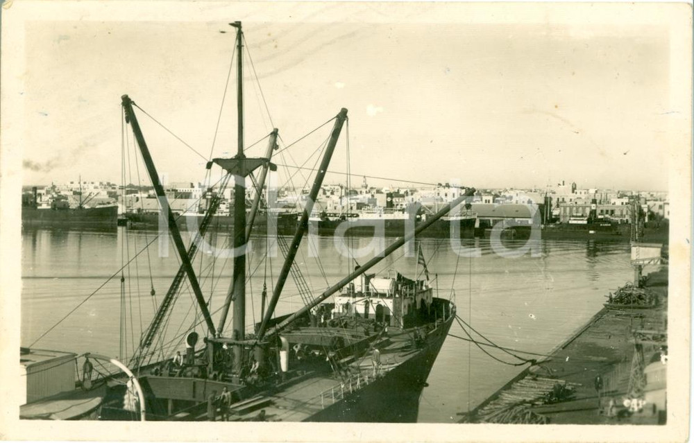 Cartolina originale da collezione 1949 SFAX TUNISIA La cittÃ  vista dal porto Cartolina FP VG 1