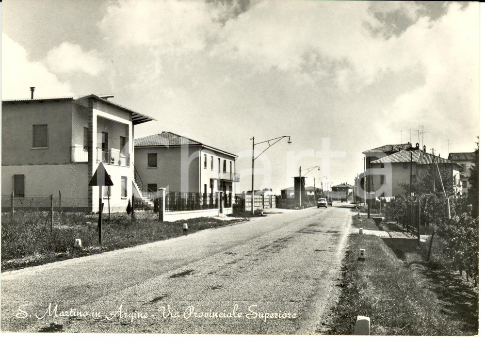 Cartolina originale da collezione 1960 ca SAN MARTINO IN ARGINE BO Via Provinciale Superiore Postcard FG NV 1