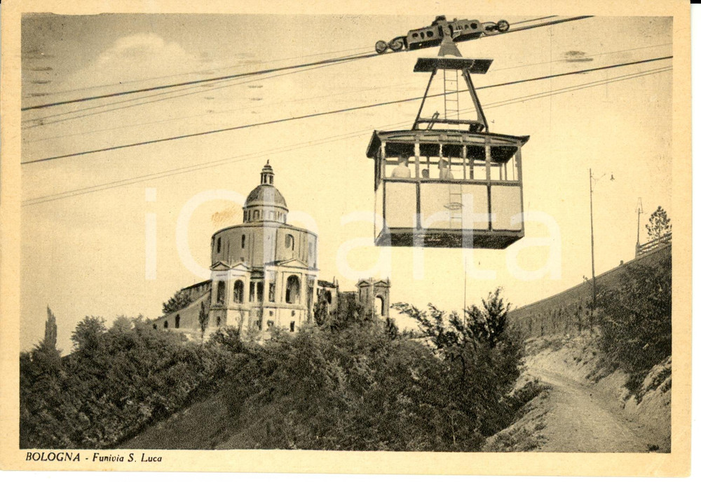 Cartolina originale da collezione 1934 BOLOGNA Funivia S. Luca Cartolina Postale FG VG 1