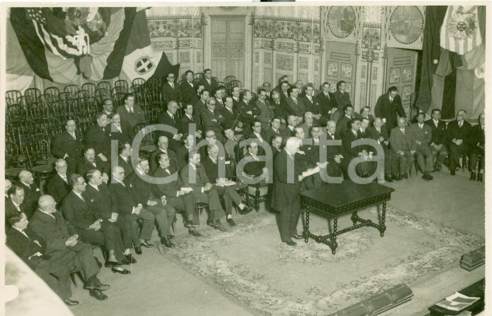 Fotografia d epoca originale 1931 MONTEVIDEO URUGUAY Luis MORQUIO inaugura congresso medicina FOTO 1