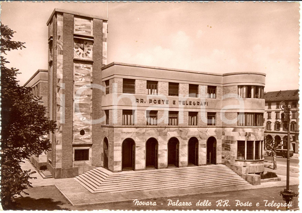 Cartolina originale da collezione 1941 NOVARA Palazzo delle Regie Poste e Telegrafi Cartolina FG VG 1