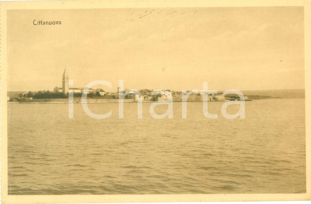 Cartolina originale da collezione 1940 ca CITTANOVA (CROAZIA) Panorama NOVIGRAD dal mare *Cartolina FP NV 1
