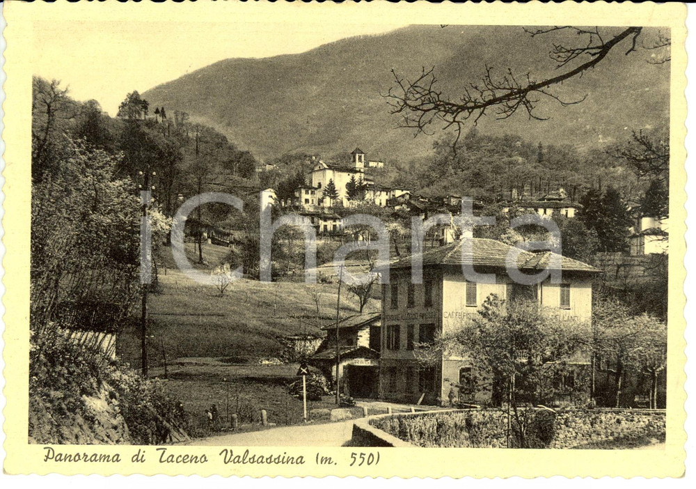 Cartolina originale da collezione 1944 RSI TACENO LC Panorama della VALSASSINA Feldpost Cartolina FG VG 1