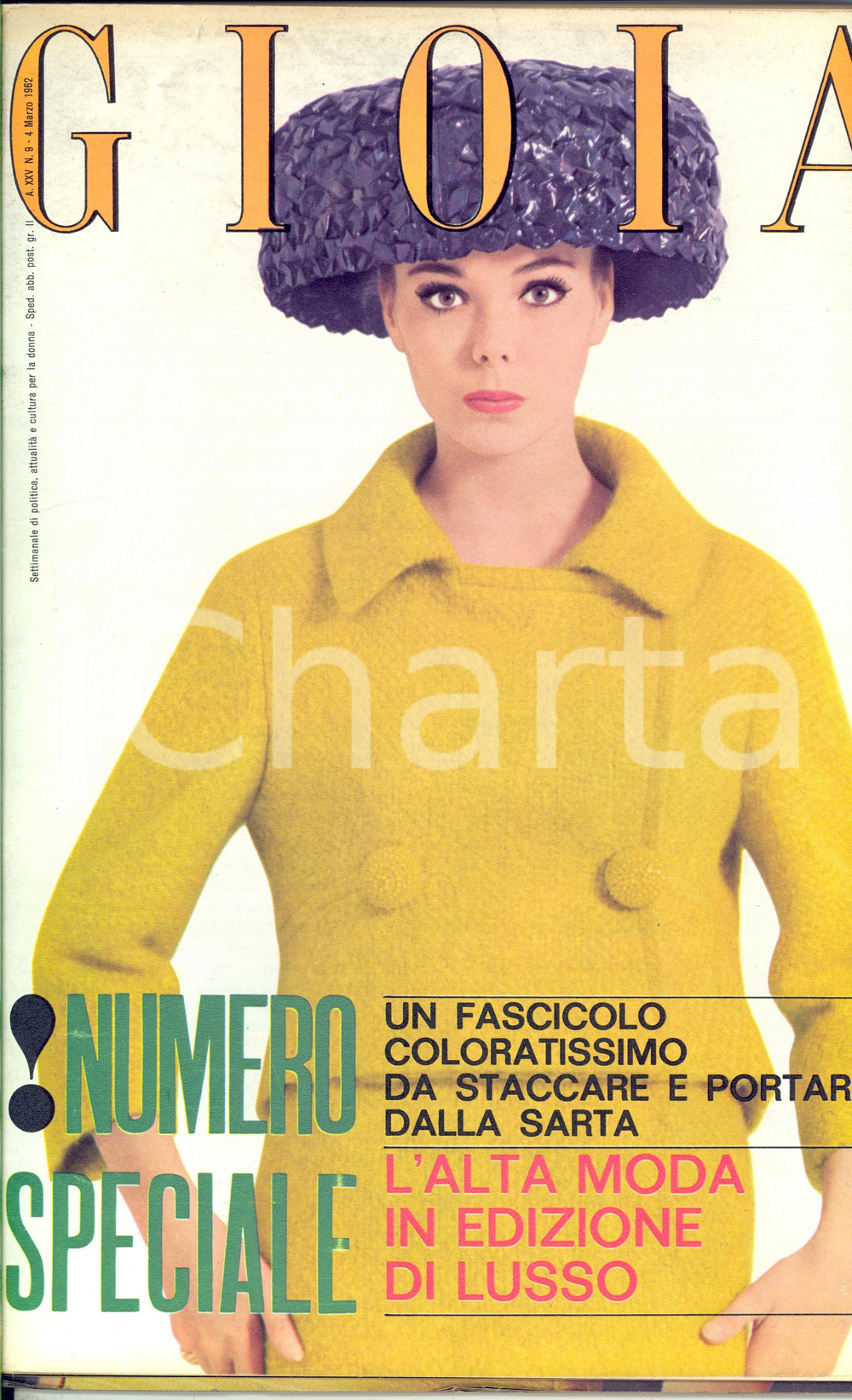 Giornale, rivista storica 1962 GIOIA Numero speciale ALTA MODA ITALIANA LUSSO Rivista femminile VINTAGE 1