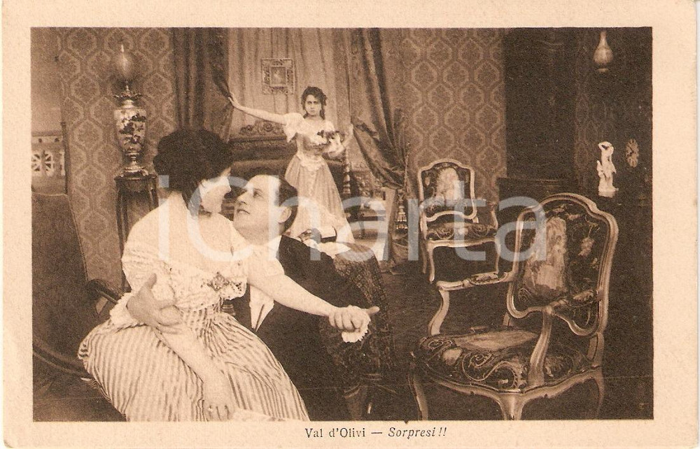 Cartolina originale da collezione 1916 VAL D'OLIVI Scena dal film di Eleuterio RODOLFI Cinema *Cartolina FP NV 1