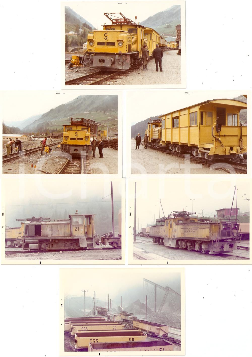 Fotografia d'epoca originale 1971 SVIZZERA Passo del SAN GOTTARDO Cantiere della galleria TRENO *Lotto 6 foto 1