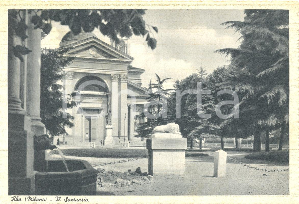 Cartolina originale da collezione 1939 RHO (MI) Il Santuario di Rho *Cartolina postale FG VG 1