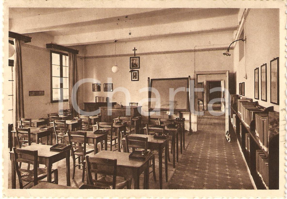 Cartolina originale da collezione 1939 CRESPANO DEL GRAPPA (TV) Aula del COLLEGIO FEMMINILE *Cartolina FG VG 1
