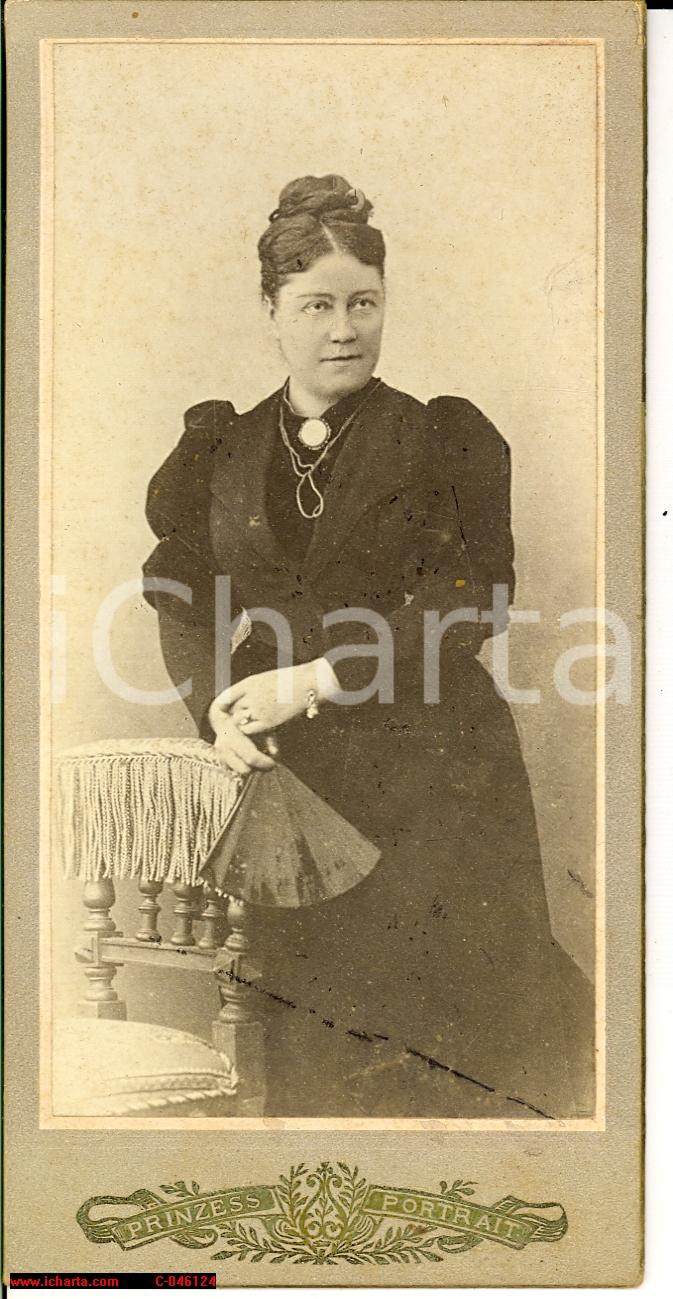 Fotografia d'epoca originale 1890 PECS (Hungary) Portrait of Maria von DULANSZKY 1