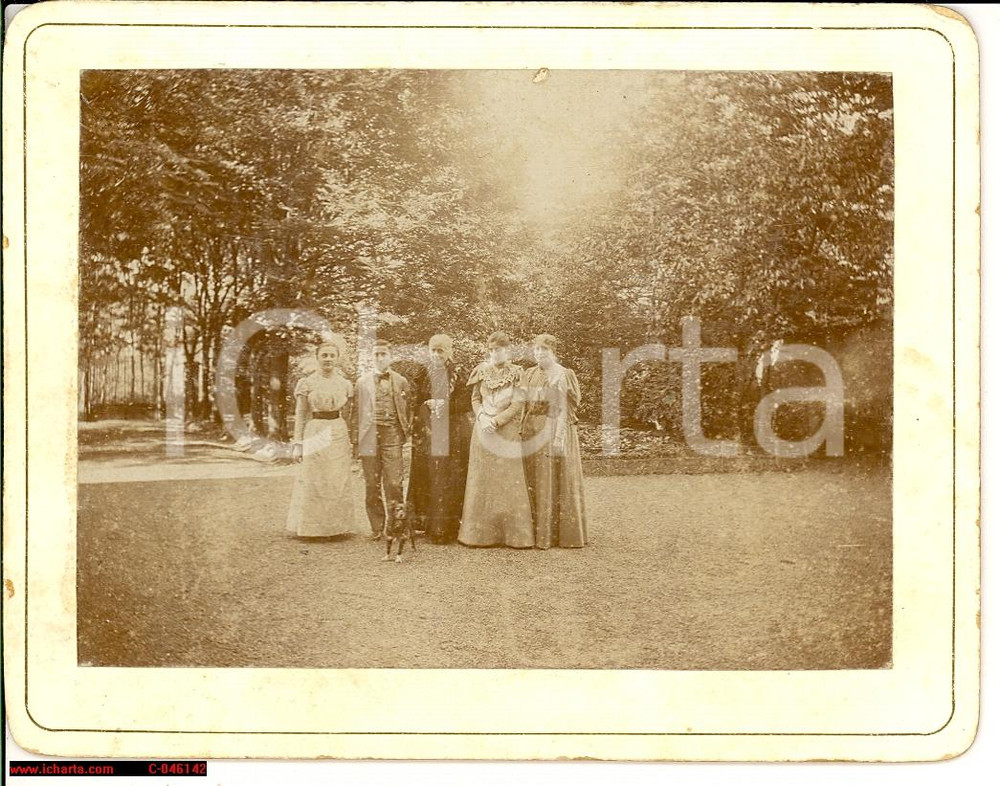 Fotografia d epoca originale 1880 ca RONCO SCRIVIA GE Ritratto della famiglia dei nobili DURAZZO Foto 1