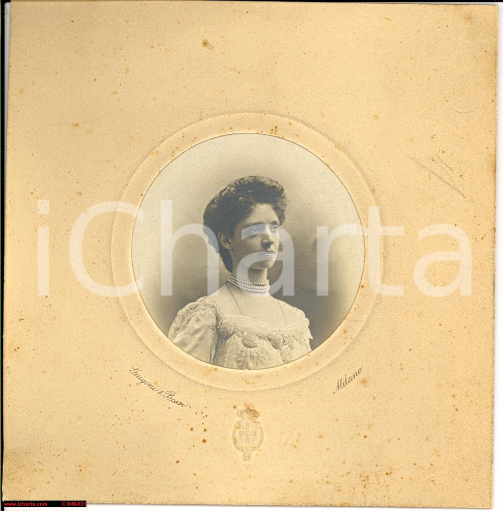 Fotografia d epoca originale 1900 MILANO Ritratto Anna Maria GROPELLO DI SAN MARZANO 1