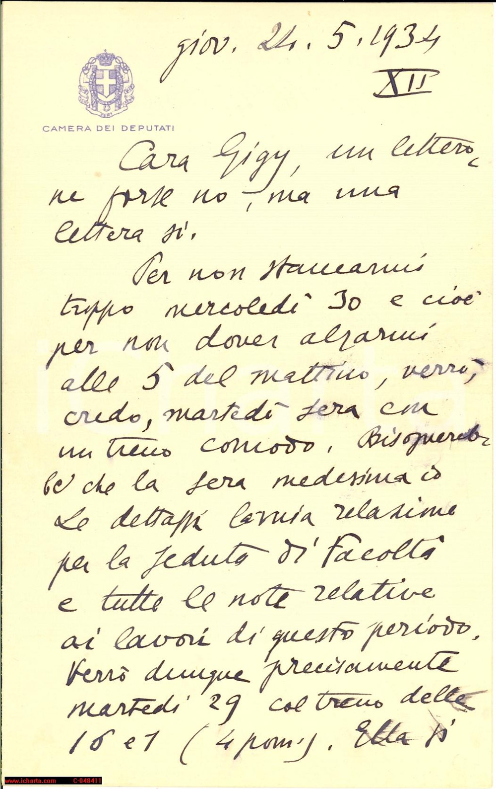 Autografo originale 1934 ROMA Paolo ORANO carriera accademica Gigy AUTOGR. 1