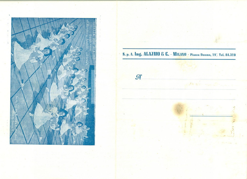 Materiale pubblicitario d’epoca 1949 MILANO Terrazza 900 ALAJMO Opuscolo ILLUSTRATO 1