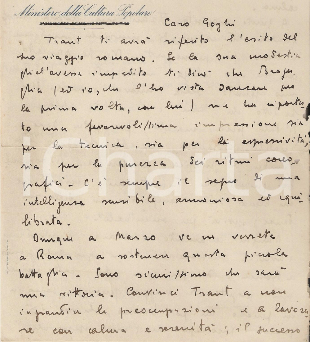 Autografo originale 1940 ROMA Traut STREIFF FAGGIONI Anton Giulio BRAGAGLIA 1