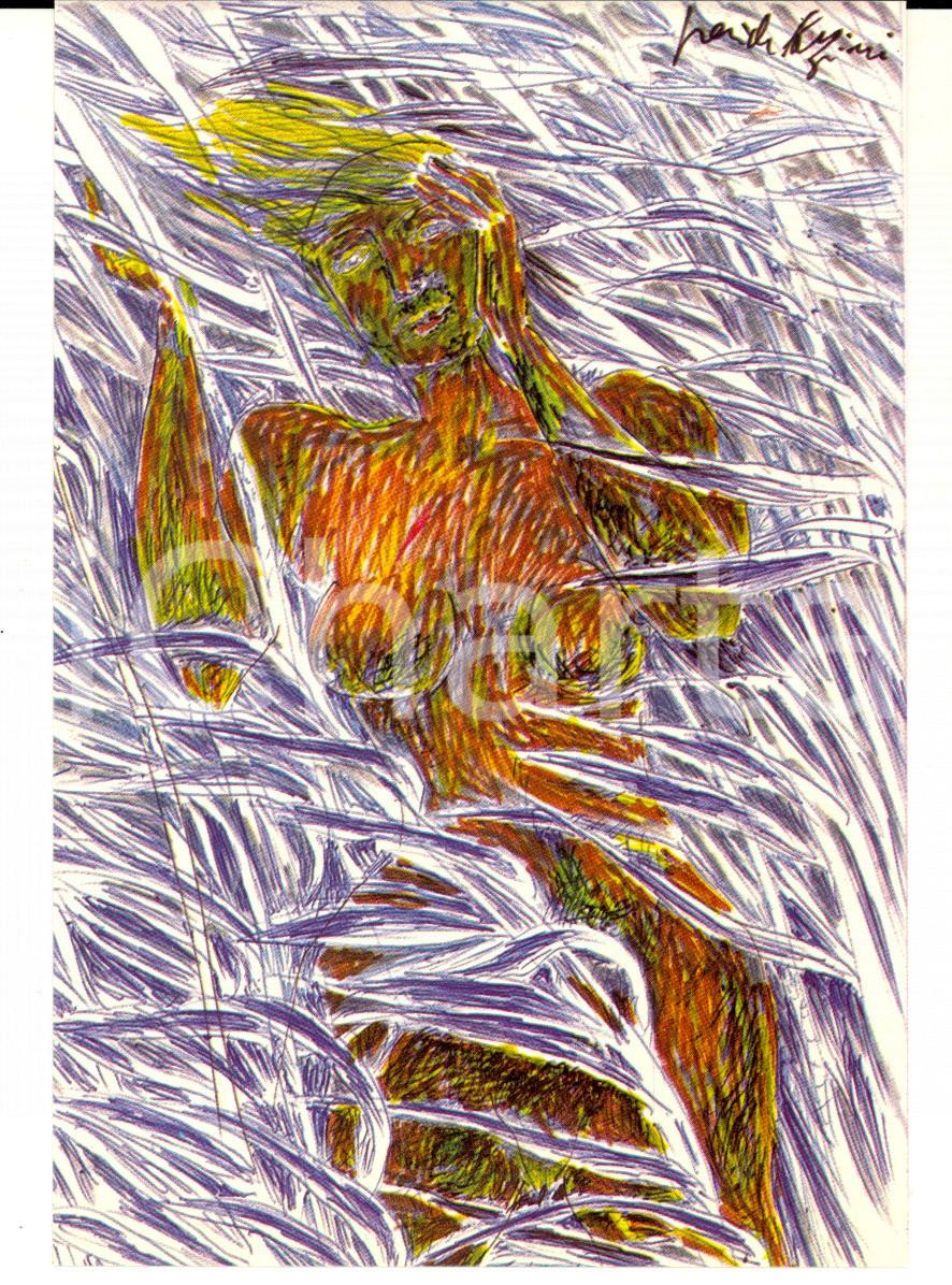 Cartolina originale da collezione 1/1983 Cartolina Pericle FAZZINI Lotta contro il cancro Ed. numerata nÂ°0026 1