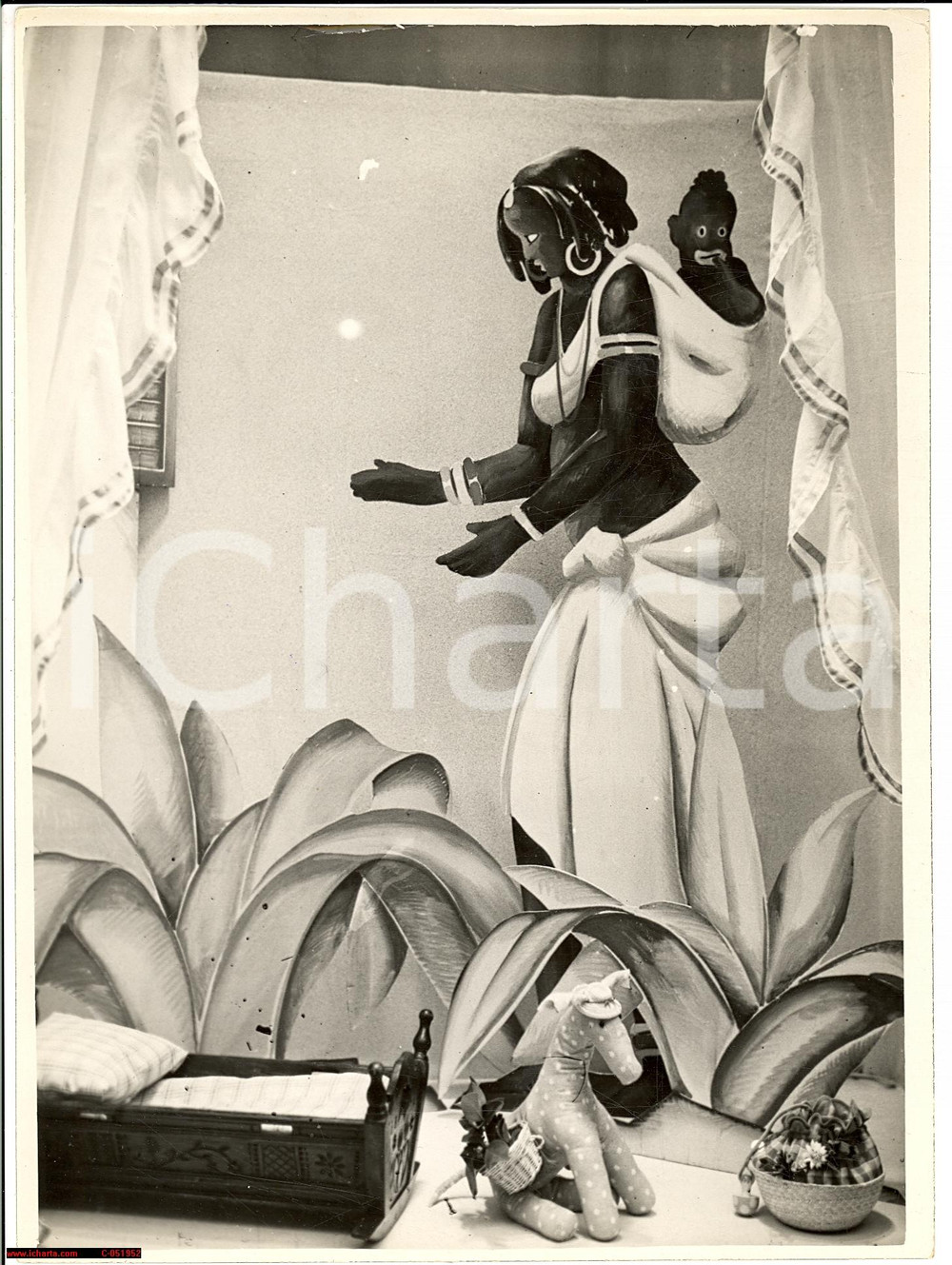 Fotografia d'epoca originale 1935 Milano Fiera - Mostra del Corredino REAL PHOTO 1