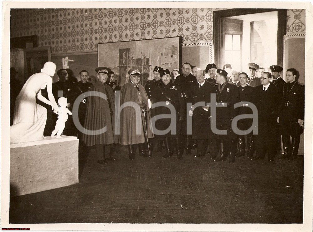 Fotografia d epoca originale 1935 MILANO MOSTRA PRELITTORIALE ARTE Castello Forzesco 1