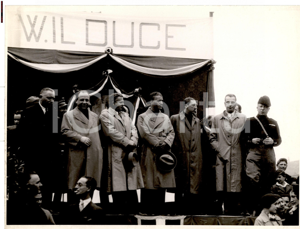 Fotografia d'epoca originale 1933 ABBIATEGRASSO (MI) Pietro CAPOFERRI al Primo Raduno Politico Sindacale FOTO 1