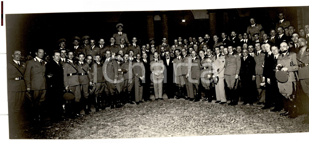 Fotografia d'epoca originale 1935 TORINO Adalberto di SAVOIA e ufficiali in congedo 1