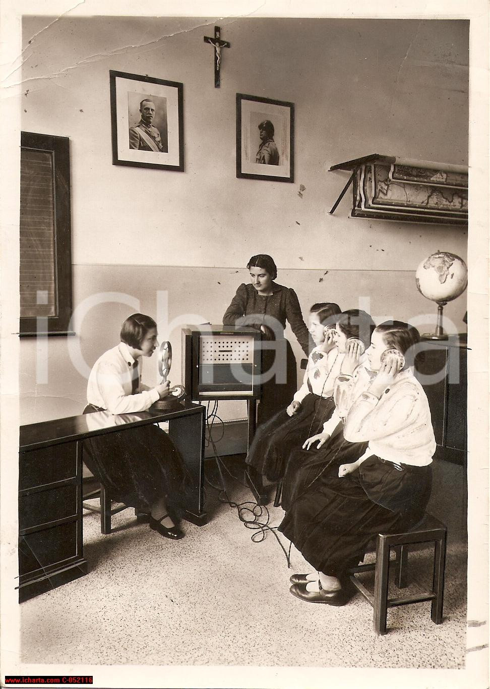 Fotografia d'epoca originale 1939 Esperimenti tono di voce Vibratore PACCHETTI MONTI 1