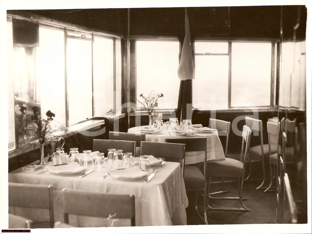 Fotografia d'epoca originale 1938 MILANO Salone ristorante alla TORRE LITTORIA - Foto 24x18 cm 1