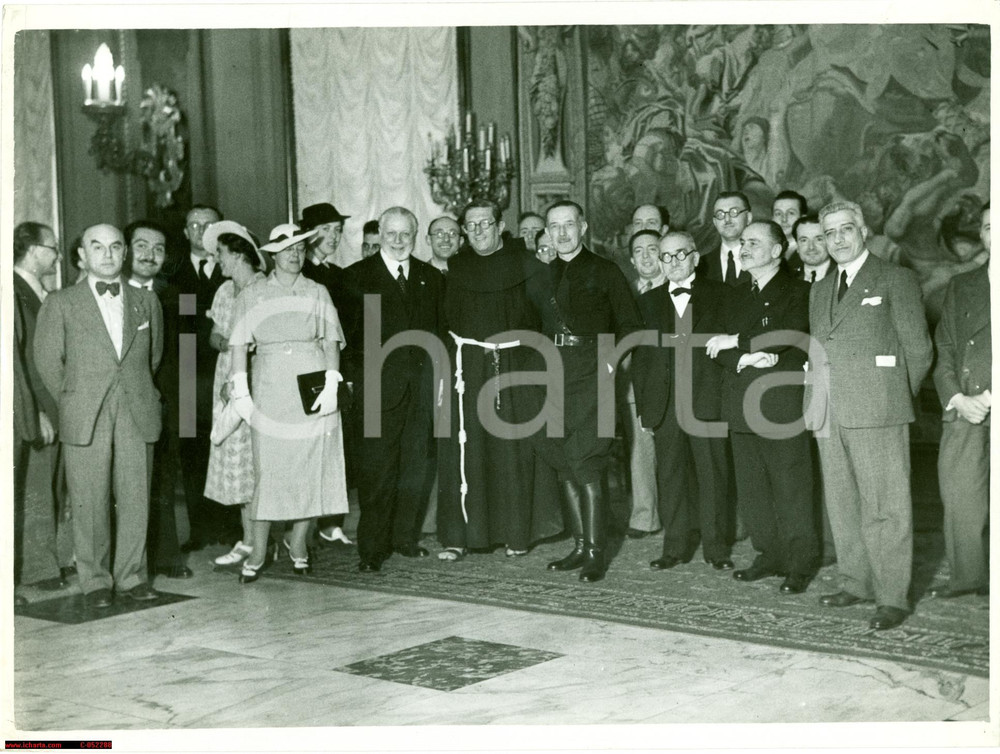Fotografia d'epoca originale 1937 MILANO Convegno annuale biologi a Palazzo MARINO 1