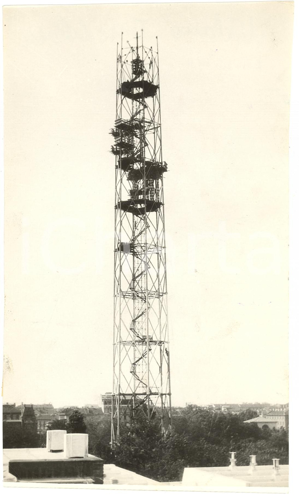Fotografia d'epoca originale 1933 MILANO Torre del Littorio in via di completamento *Fotografia 1