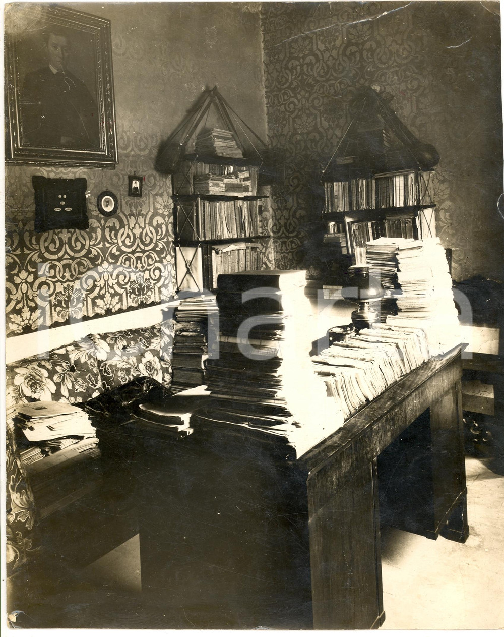 Fotografia d'epoca originale 1929 CASOLA VALSENIO (RA) Lo studio di Alfredo ORIANI 1